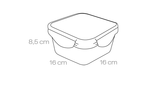 Контейнер FRESHBOX 1.2 л, квадратный Контейнер FRESHBOX 1.2 л, квадратный