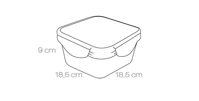Контейнер FRESHBOX 2.0 л, квадратный Контейнер FRESHBOX 2.0 л, квадратный