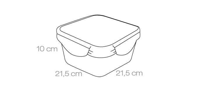 Контейнер FRESHBOX 3.0 л, квадратный Контейнер FRESHBOX 3.0 л, квадратный