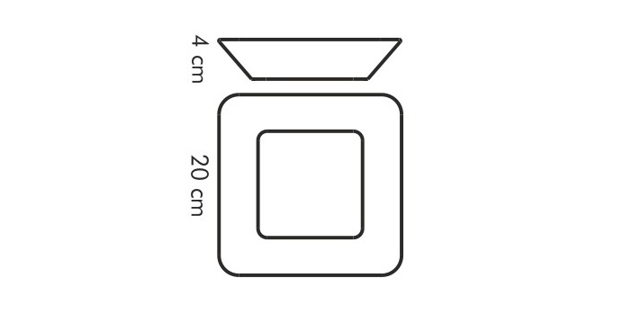 Миска квадратная GUSTITO, 20x20 см Миска квадратная GUSTITO, 20x20 см