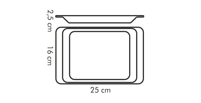 Поднос сервировочный GUSTITO, 25 x 16 см Поднос сервировочный GUSTITO, 25 x 16 см