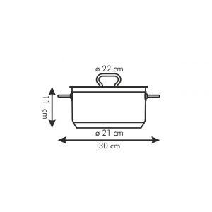 Кастрюля HOME PROFI с крышкой d 22 см 4,0л Кастрюля HOME PROFI с крышкой d 22 см 4,0л