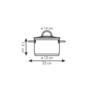 Кастрюля VISION d 14 см с крышкой, 1,0 л Кастрюля VISION d 14 см с крышкой, 1,0 л