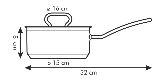 Ковш HOME PROFI с крышкой d 16 см 1,5л Ковш HOME PROFI с крышкой d 16 см 1,5л