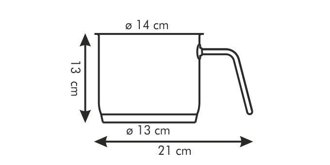 Ковш для молока HOME PROFI d 14 см 1,8 л Ковш для молока HOME PROFI d 14 см 1,8 л
