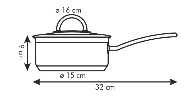 Ковш VISION d 16 см с крышкой, 1,5 л Ковш VISION d 16 см с крышкой, 1,5 л