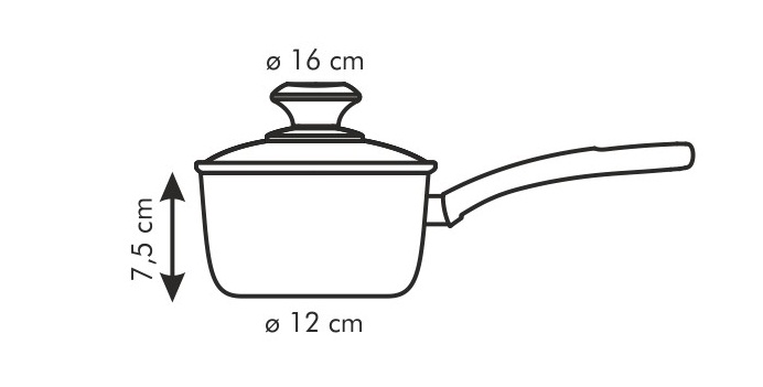 Ковш ecoPRESTO с крышкой 16 см, 1.3 л Ковш ecoPRESTO с крышкой 16 см, 1.3 л