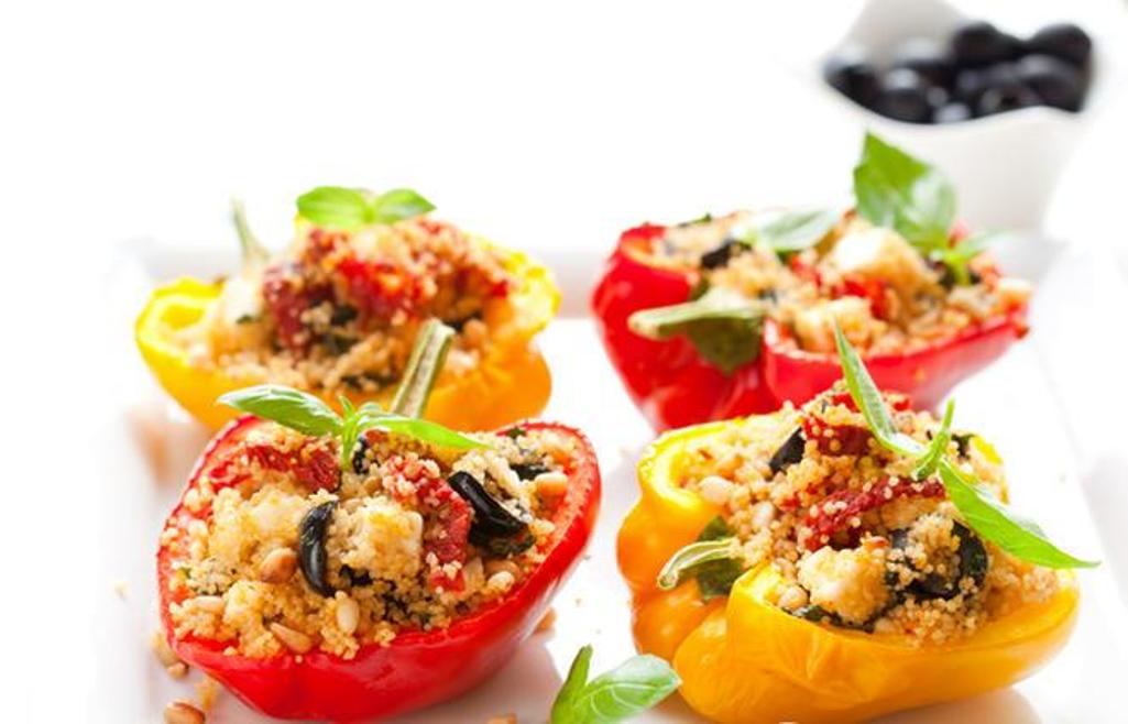 Перец фаршированный кус-кусом и овощами Перец фаршированный кус-кусом и овощами