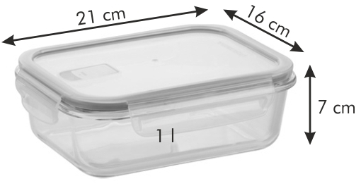Контейнер FRESHBOX Glass 1,1 л, прямоугольный Контейнер FRESHBOX Glass 1,1 л, прямоугольный