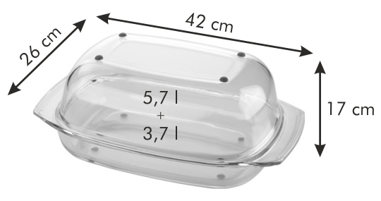 Жаровня с крышкой DELICIA Glass 42 см Жаровня с крышкой DELICIA Glass 42 см