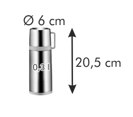 Термос с кружкой CONSTANT MOCCA 0,3 л, нержавеющая сталь Термос с кружкой CONSTANT MOCCA 0,3 л, нержавеющая сталь