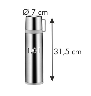 Термос с кружкой CONSTANT MOCCA 1,0 л, нержавеющая сталь Термос с кружкой CONSTANT MOCCA 1,0 л, нержавеющая сталь