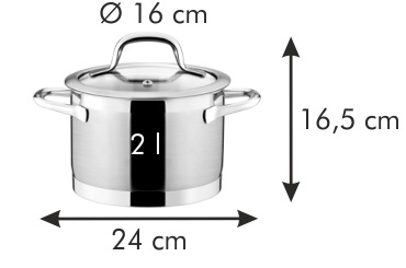 Кастрюля PRESIDENT с крышкой d 16 cm, 2.0 л. Кастрюля PRESIDENT с крышкой d 16 cm, 2.0 л.