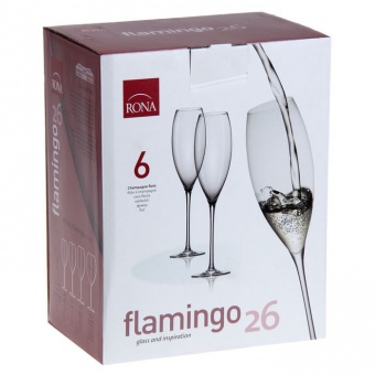 Набор бокалов для шампанского 260 мл Flamingo, 6 шт Набор бокалов для шампанского 260 мл Flamingo, 6 шт