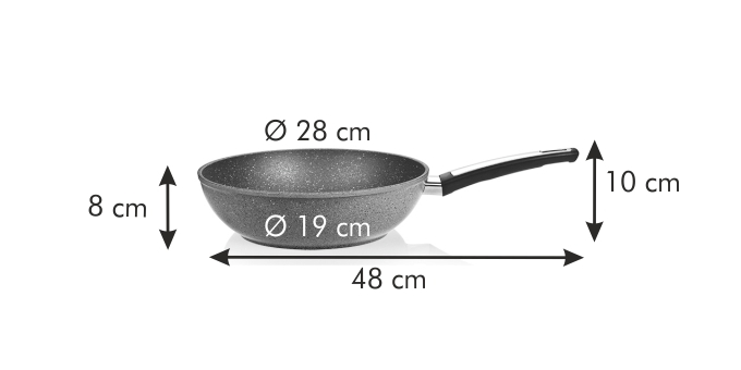 WOK I-PREMIUM STONE Ø 28 CM WOK I-PREMIUM STONE Ø 28 CM