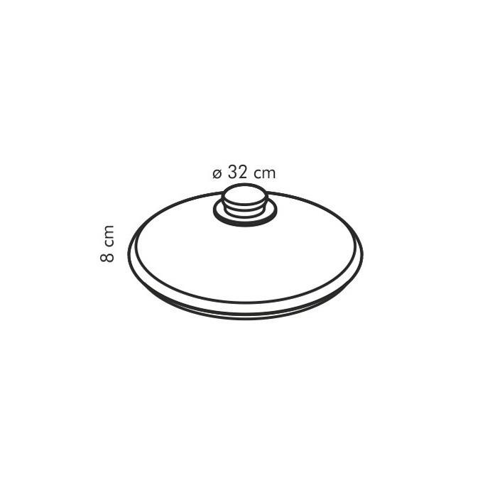 Стеклянная крышка UNICOVER ø 32 см, Стеклянная крышка UNICOVER ø 32 см,