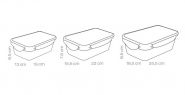 Контейнер FRESHBOX 3 шт, 1.0, 1.5, 2.5 л, прямоугольный