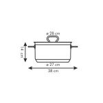Кастрюля HOME PROFI с крышкой d 28 см 8,5л