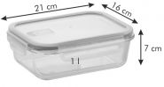 Контейнер FRESHBOX Glass 1,1 л, прямоугольный