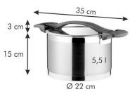 Кастрюля высокая ULTIMA с крышкой d 22 см, 5,5 л