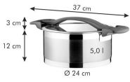 Кастрюля ULTIMA с крышкой d 24 см, 5,0 л