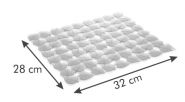 Коврик для раковины CLEAN KIT 32x28 см, листочки