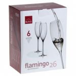 Набор бокалов для шампанского 260 мл Flamingo, 6 шт