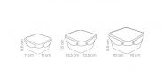 Контейнеры квадратные в наборе FRESHBOX, Tescoma Контейнеры квадратные в наборе FRESHBOX, Tescoma